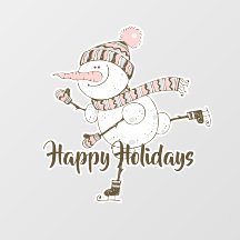 Anpassade för Whimsical Ice Skating Snögubbars