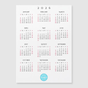 Anpassade företagslogotyp 2026 Kalender HögtidsKor