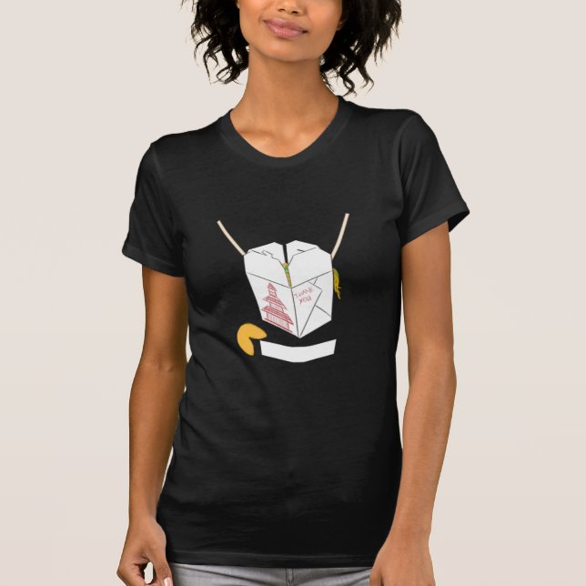 Anpassade Fortune Cookie w/Chinese Takeout Box Tee (Framsida)