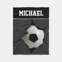 Anpassade fotbollsspelare Boll Namn Sports Fleecefilt
