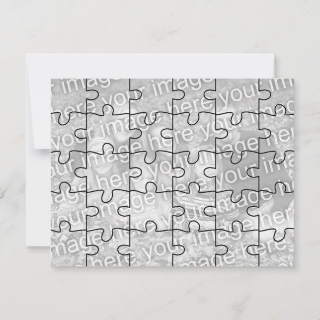 Anpassade Foto "Mock" Puzzle Card-30 delar (Framsida)