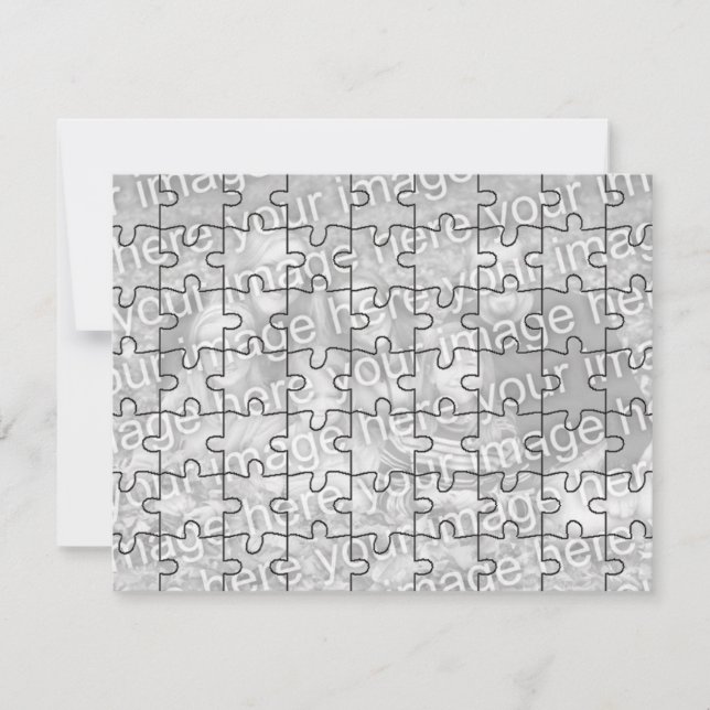 Anpassade Foto "Mock" Puzzle Card-63 delar (Framsida)