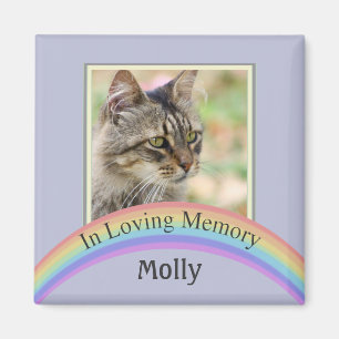 Anpassade Foto Pet Memorial (blått) Magnet