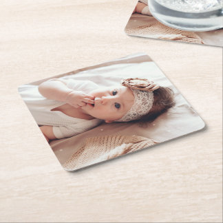 Anpassade fotobrickor – Lägg till ditt eget foto Underlägg Papper Kvadrat