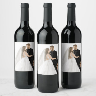 Anpassade fotobruksetiketter för vin - Elegant min Vinflaska Etikett