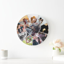 Anpassade fotokollageklocka | Julpresent