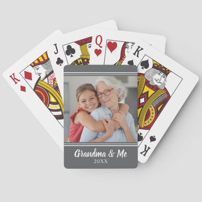 Anpassade fotokort med manus Pokerkort Casinokort (Baksidan)