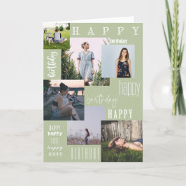 Anpassade Fotomall - födelsekort Meddelande