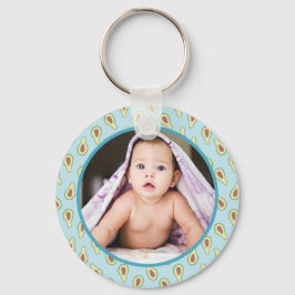 Anpassade foton Avocado-mönster Nyckelring