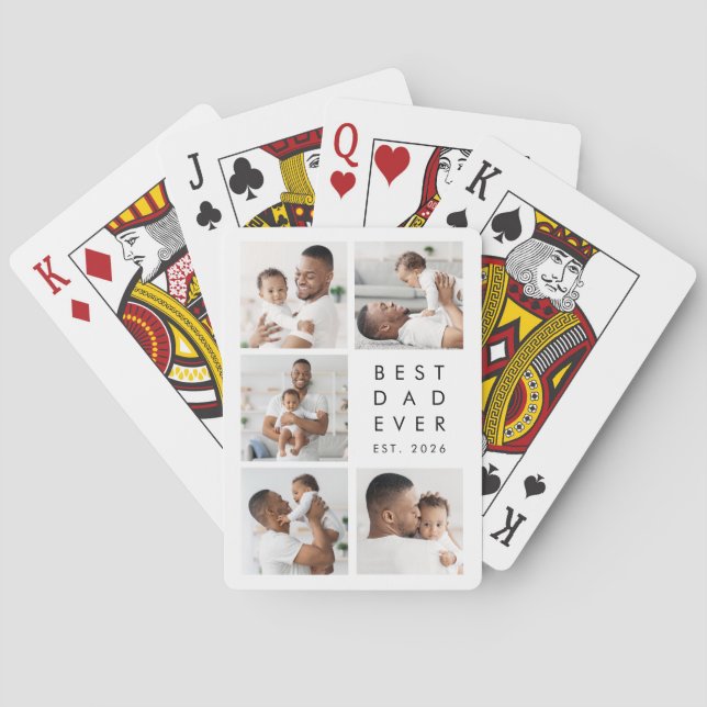 Anpassade foton Bästa pappa någonsin Casinokort (Baksidan)