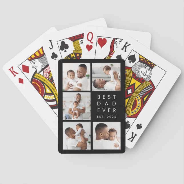 Anpassade foton Bästa pappa någonsin Casinokort (Baksidan)