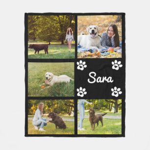 Anpassade foton från Hund Blanket Namn & Bild Fleecefilt