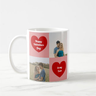 Anpassade Fotos Hjärtan Grafik Alla Hjärtans Dag Kaffemugg