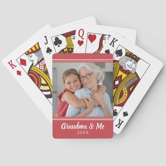 Anpassade fotoskriptspelkort casinokort (Baksidan)