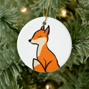 Anpassade Fox Julgransprydnad Keramik