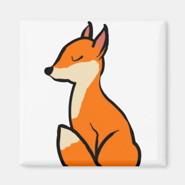 Anpassade Fox Magnet (Framsidan)