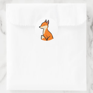 Anpassade Fox Runt Klistermärke