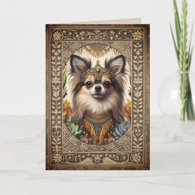 Anpassade Framed Birthday Card Chihuahua Kort (Framsida)