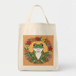 Anpassade Frog Flower Power Tygkasse