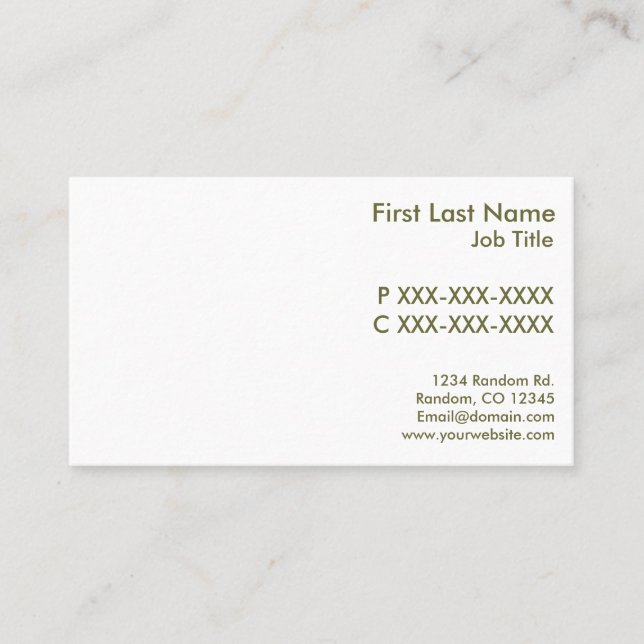 Anpassade frukt, grönsaker, affärskort visitkort (Framsida)