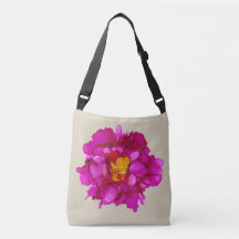 Anpassade! Fuchsia peony handmålad blommigt