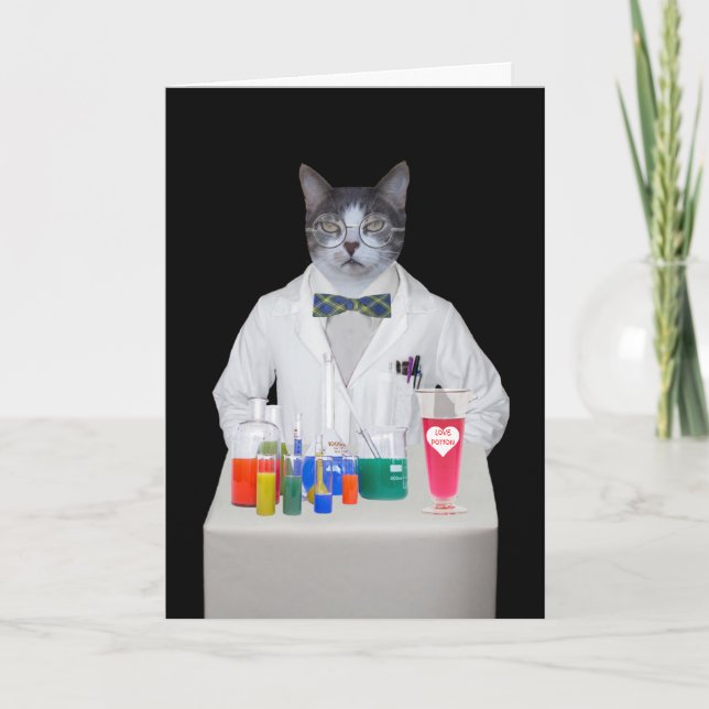 Anpassade Funny Cat/Kattunge DR KÄRLEK Helgkort (Framsida)