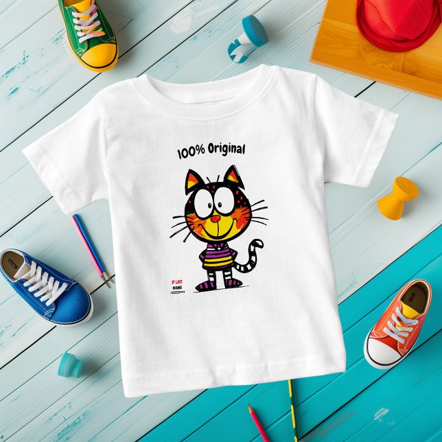 Anpassade Funny Cat med Namn och Mobil Märkre T Shirt (Skapare uppladdad)