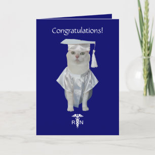Anpassade Funny Cat Nursing Studenten Kort