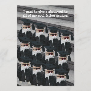 Anpassade Funny Cat-Studentfest Inbjudningar