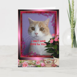 Anpassade Funny Cat Valentine Kort
