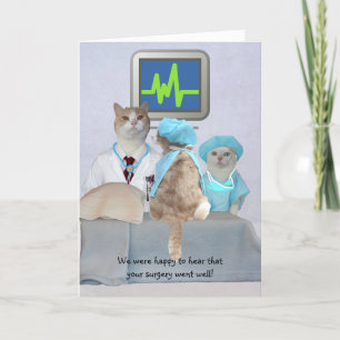 Anpassade Funny Cats/Kattunge Get well Kort