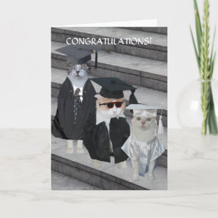 Anpassade Funny Cats/Kattunge Studenten-kort Kort