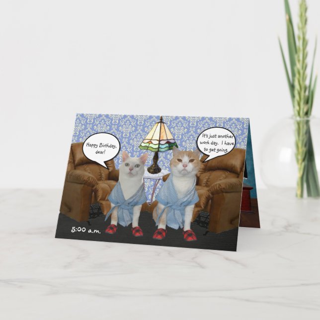 Anpassade Funny Cats Make Birthday Kort (Framsida)