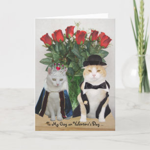 Anpassade Funny Cats Valentine Helgkort