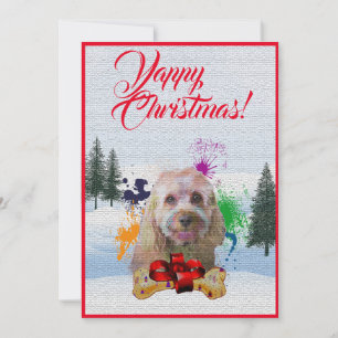 Anpassade Funny Cavapoo Hund Yappy Julafton Card Meddelande