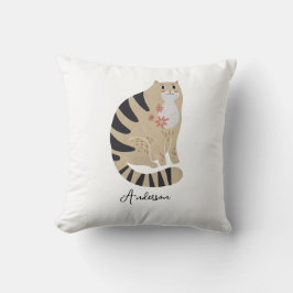 Anpassade Funny Cute Smiling Cat Kudde