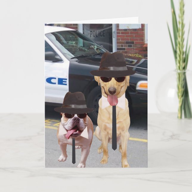 Anpassade Funny Lab och Bull Dog Kort (Framsida)
