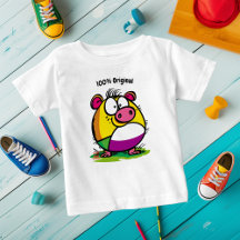 Anpassade Funny och färgfull Gris Kids T-Shirt
