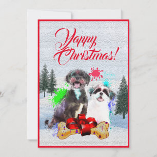 Anpassade Funny Shih Tzu-Hund julkort Meddelande