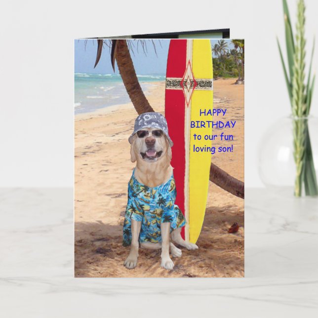 Anpassade Funny Son Birthday Kort (Framsida)