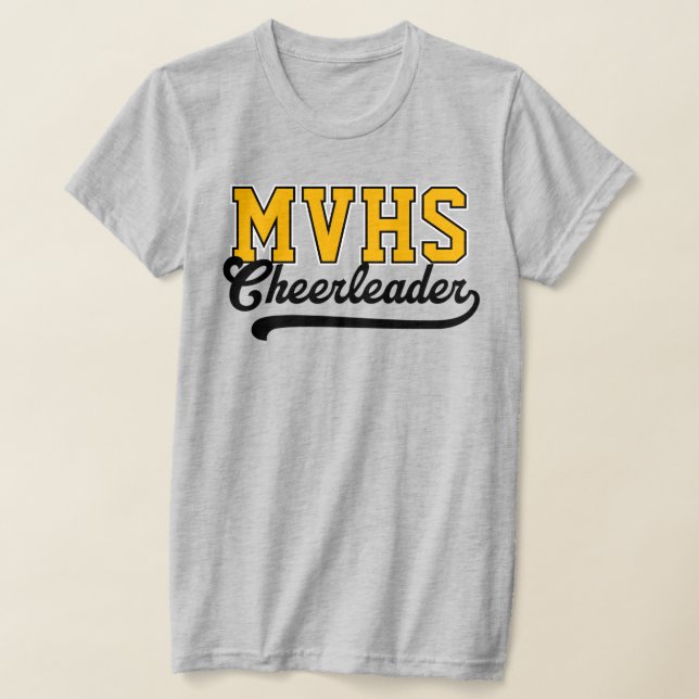 Anpassade fyrbokstavsinitiater för high school-che t shirt (Laydown)