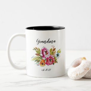 ANPASSADE - Gammumma-datum - första gången Gammumm Två-Tonad Mugg