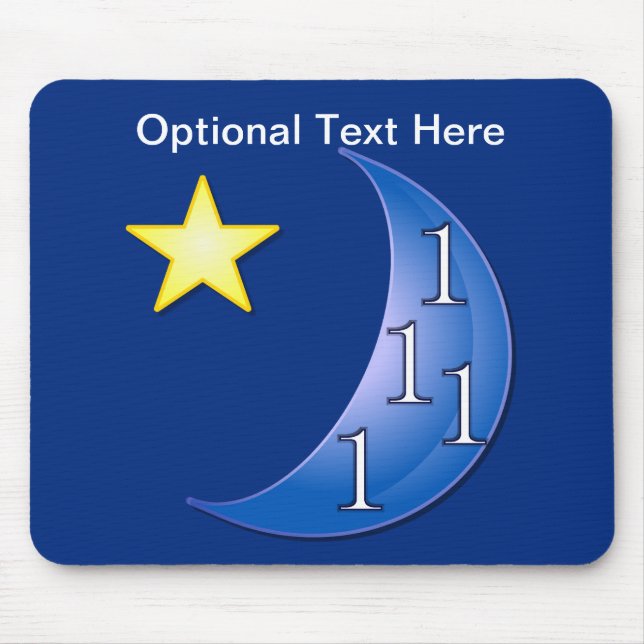Anpassade Gång i Blå Måne Musmatta (Framsidan)
