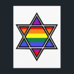 Anpassade Gay pride Rainbow Star of David Vykort<br><div class="desc">Anpassade Gay pride Rainbow Star of David</div>