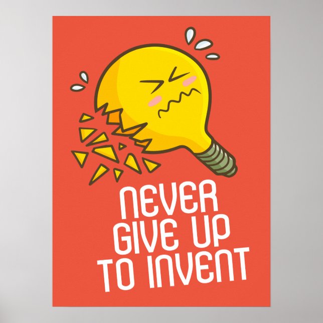 Anpassade Ge aldrig upp till Invent Poster (Framsidan)