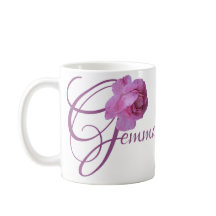 Anpassade Gemma namn rosa ros blommor boho