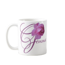 Anpassade Gemma namn söt rosa ros