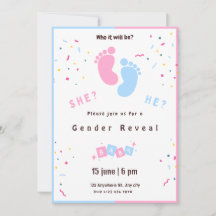 Anpassade Gender Visa inbjudan