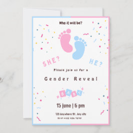 Anpassade Gender Visa inbjudan