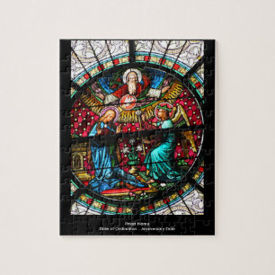 Anpassade Gift for Priest Stached Glass Jigszawa Pussel